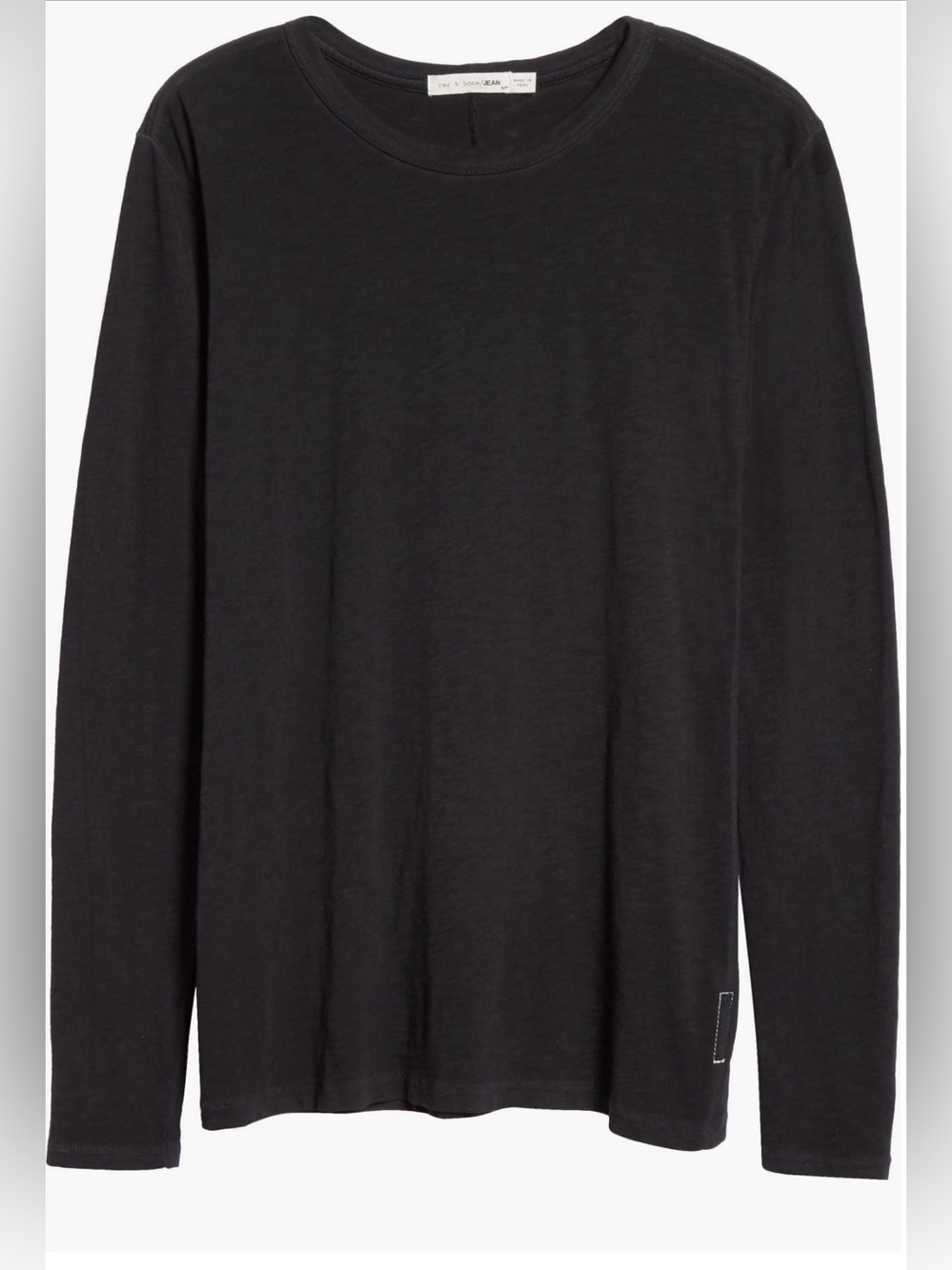NWT. Rag & Bone. Black classic Long Sleeve Tee. Size XS.